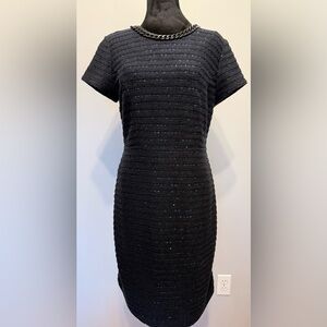 Karl Lagerfeld Navy Blue Sequins Dress- Size 6
